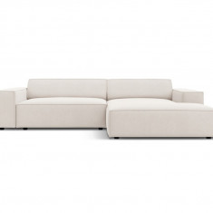 Coltar modular dreapta 3 locuri, Jodie, Micadoni Home, BL, 224x166x70 cm, poliester, bej deschis