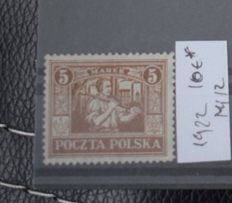 TS23 - Timbre serie Polonia - 1922 * nestampilat val 5 Mi 12