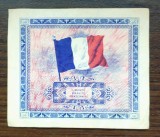 Bancnota Franța - 5 Francs 1944 - Comandament militar aliat