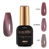 Cumpara ieftin Oja Semipermanenta LUXORISE MAGNETICA - ThermoCharm, Garnet Glitz 10ml
