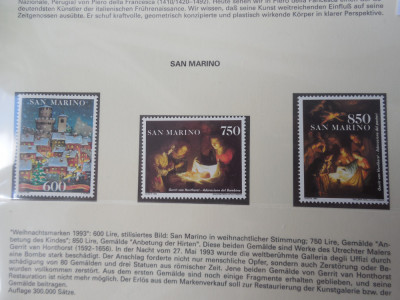 San Marino-Craciun-serie completa-nestampilate MNH foto