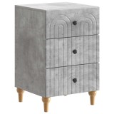 vidaXL Dulap de noapte Gri Beton 43x 41 x 66,5 cm Lemn prelucrat 894098