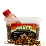 Paket Mix SENZOR Pelete Feeder 2mm, 660g + Activator Strawberry &amp; Banana 100ml