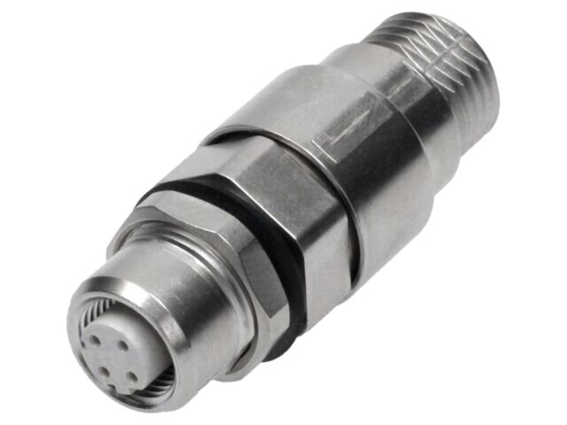 Adaptor M12 mamă cod D Ethernet HARTING pentru cablu