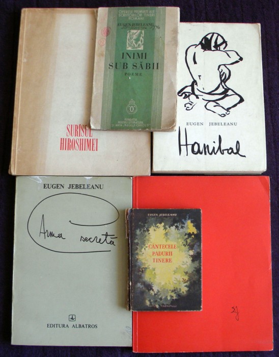 Eugen Jebeleanu - Colectie 6 volume versuri editii princeps 1934-1980 ilustratii