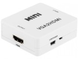 Convertor VGA la HDMI cu audio, KOM0846, Oem