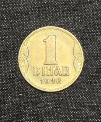 Moneda 1 dinar 1938 Iugoslavia foto