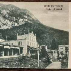 (142) CARTE POSTALA ROMANIA - BAILE HERCULANE - CASINO SI PARCUL - 1926