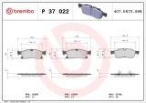 BREMBO P 37 022 PRIME LINE set placute frana disc