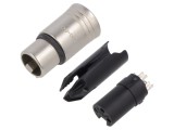 Conector XLR mufă mamă PIN 3 drept cablu lipire 16A 14AWG