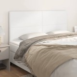 Cumpara ieftin Tăblii de pat, 4 buc, alb, 90x5x78/88 cm, piele ecologică