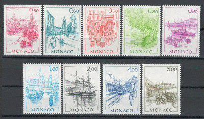 Monaco 1986 Mi 1731/39 MNH - Vederi timpurii ale Monaco foto