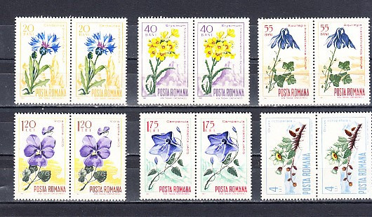 M1 TX4 7 - 1967 - Flora carpatina - perechi de cate doua timbre