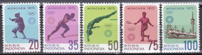 Indonezia 1972 - Jocurile Olimpice - Munchen, MNH foto