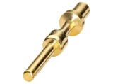 Pin tată circular, CuZn, contact aurit, crimpat