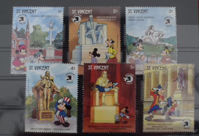 TS23/11 Timbre Serie St Vincent - Disney animatie foto