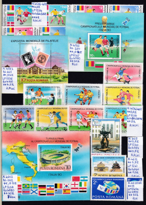 1990 Romania colectie serii si colite MNH foto