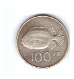 Moneda Islanda 100 kronur 2011, stare foarte buna, curata