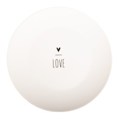 Farfurie portelan alb negru &Oslash; 20x2 cm