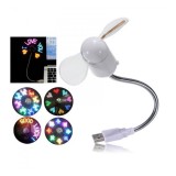 Cumpara ieftin Ventilator prin USB cu brat flexibil si diverse mesaje luminoase