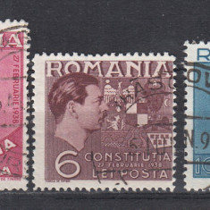 ROMANIA 1938 LP 124 CONSTITUTIA SERIE STAMPILATA