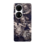 Husa compatibila cu Huawei P50 model Sons of Anarchy, Silicon, TPU, Viceversa, Transparent, Carcasa