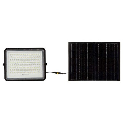 Reflector cu incarcare solara 20w 1800lm 4000k - negru foto
