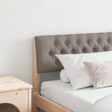 vidaXL Tăblie tapițată Gri taupe 200 cm Lemn de pin masiv 879157