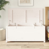 Cutie de depozitare, alb, 110x50x45,5 cm, lemn masiv de pin, vidaXL
