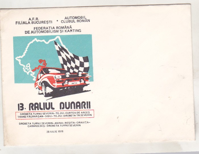 bnk fil - Plic ocazional Raliul Dunarii 1978