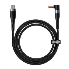 Cablu Incarcare USB Type-C la Jack 5.5 x 2.5 mm Baseus Zinc Magnetic Series, 2 m, 100W, Negru CATXC-X01
