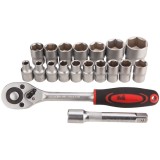 Evotools 676280 - Set capete chei tubulare 8-32 mm patrat 1/2 inch 19 bucati