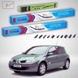 Cumpara ieftin Ștergătoare Renault Megane II Hatchback 2006-2008 | Set Față și Spate Flat Premium &ndash; TeamCar&reg;