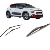 Cumpara ieftin Set 3 stergatoare CITROEN C3 III (SX) 2016-2018, pentru parbriz si luneta, Bosch Twin-Aerotwin