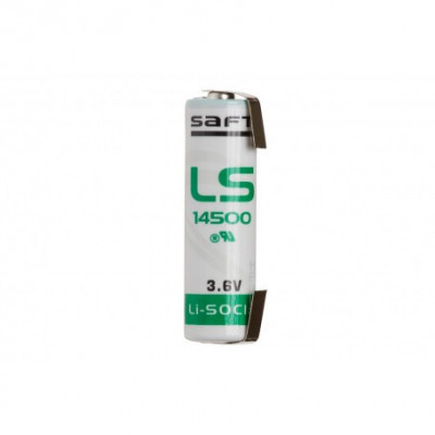 SAFT LS14500 / AA baterie cu litiu 3.6V cu urechi de lipire U-Conținutul pachetului 1 Bucată foto