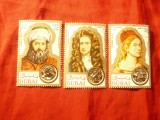 Serie mica Dubai 1971 Personalitati 3 valori stampilate, Stampilat