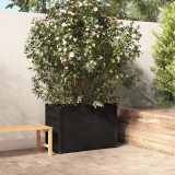 Cumpara ieftin Jardinieră de grădină, negru, 100x50x70 cm, lemn masiv de pin
