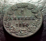 GERMANIA - FRANKFURT - 1 Kreuzer 1850 - Argint