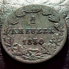 GERMANIA - FRANKFURT - 1 Kreuzer 1850 - Argint
