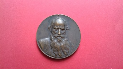 Medalie Tolstoi 1910 Lev Nikolaevich Tolstoy foto