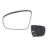 Geam oglinda exterioara cu suport fixare Nissan Rogue (J11), 07.2013-, X-Trail, 07.2014-, Stanga, incalzita; geam convex; cromat, View Max