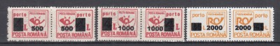 ROMANIA 2001 PORTO DUBLE SERIE MNH foto