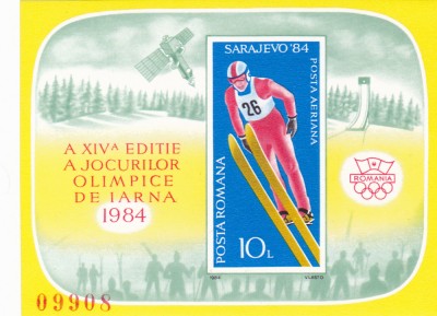 JOCURILE OLIMPICE DE IARNA SARAJEVO 1984,COLITA NEDANTELATA,Lp.4188, MNH ** foto