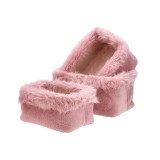 Cumpara ieftin Set 3 cosuri depozitare textil roz 31 x 21 x 16,5 cm, 34 x 25 x 18 cm, 37 x 28 x 20,5 cm