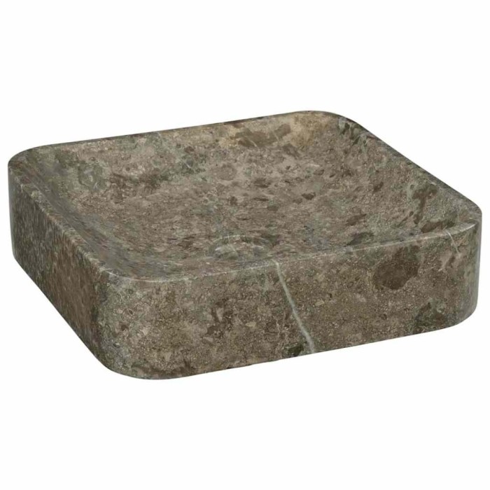 vidaXL Chiuvetă, gri, 40x40x10 cm, marmură 149182