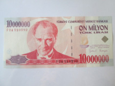 Turcia 10 000 000(10 Milioane) Lirasi 1999 in stare foarte buna foto