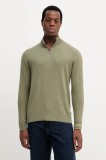 Pepe Jeans pulover din amestec de l&acirc;nă culoarea verde, light, cu turtleneck, PM7000012