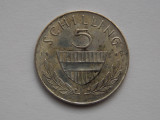 5 SCHILLING 1961 AUSTRIA-argint