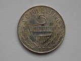 5 SCHILLING 1961 AUSTRIA-argint