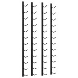 Cumpara ieftin Suporturi vin montate pe perete, 12 sticle, 2 buc, negru, fier